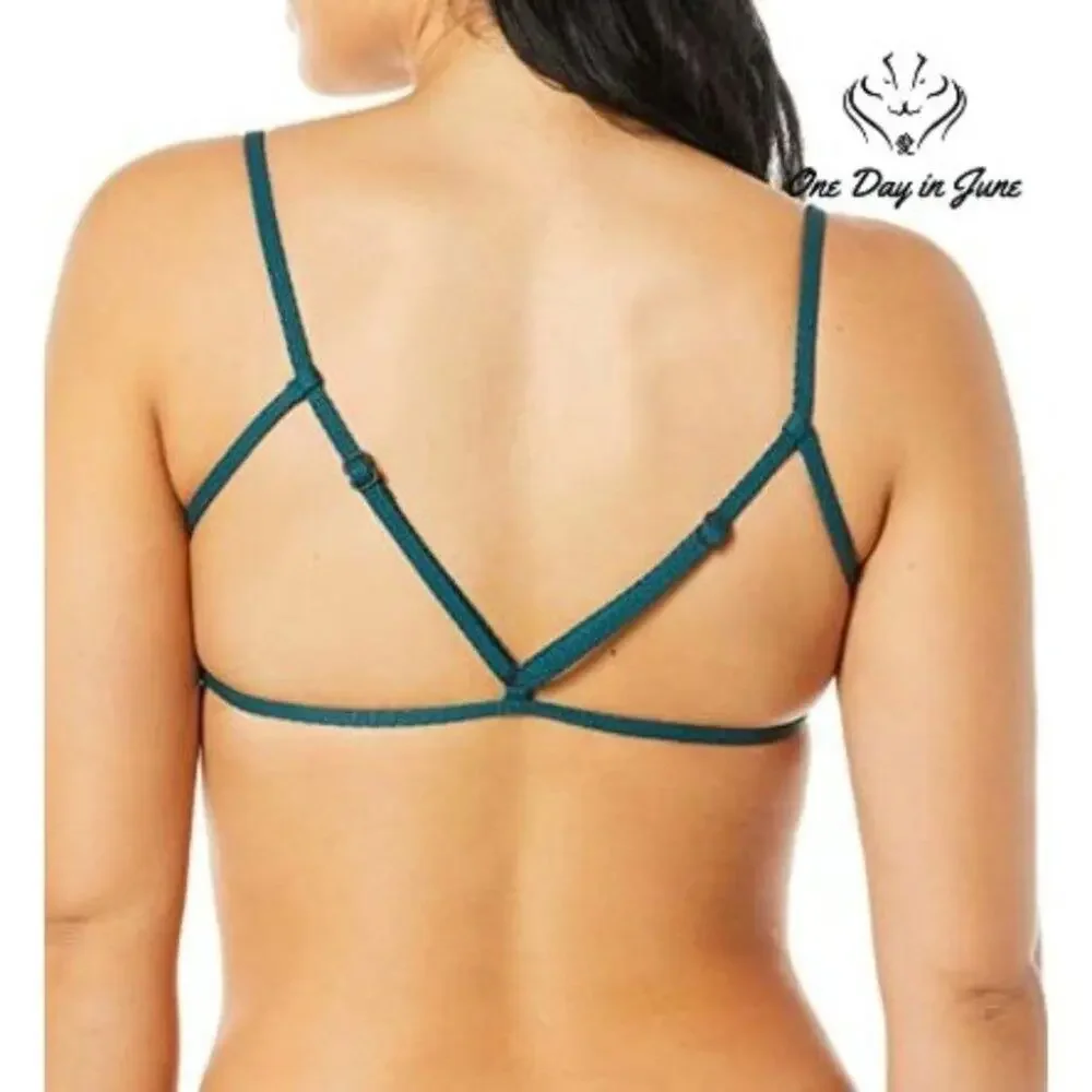 Vicious Young Babes V Back Bandeau Bikini Top Size M